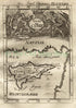 1719 Manesson Mallet Antique Map Isles de Cypre, Cyprus, Limassol, Nicosia, Turkey, published by Johann Adam Jung