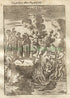 1719 Manesson Mallet "Idolatres" India, Funeral Pyre, Hindu Cremation, Antique Print published by Johann Adam Jung