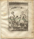 1719 Manesson Mallet "Habitans des Isles de la Sonde" Costume Sunda Java Indonesia, Antique Print published by Johann Adam Jung