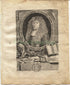 1719 Allain Manesson Mallet "Portrait" Antique Print published by Johann Adam Jung