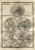 1719 Manesson Mallet World Planisphere Map, Maps by Turquet, Bertius, Arzael, Antique Print, published by Johann Adam Jung