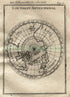 1719 Manesson Mallet "Continent Septentrional" Northern Hemisphere, Arctic, World Map, Antique Print