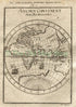 1719 Manesson Mallet "Ancien Continent Avec Plusieurs Isles" Eastern Hemisphere, Australia Africa Europe Asia World Map, Antique Print