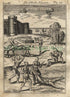 1719 Manesson Mallet "Esclaves Chretiens" Christian Slaves Tortured, Executed, Torture, Execution, Barbary North Africa, Antique Print