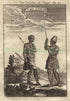 1719 Manesson Mallet "Ples du Congo" People, Natives of the Congo, Costume, Africa, Antique Print