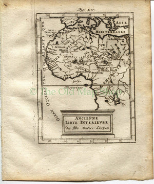1719 Manesson Mallet "Ancienne Libye Interieure" West Africa, Antique Map, Print
