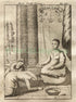 1719 Manesson Mallet "Grand Lama" 5th Dalai Lama (Ngawang Lobsang Gyatso) Tibet, Antique Print published by Johann Adam Jung