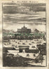 1719 Manesson Mallet "Palais Du Dairo" Kyoto Imperial Palace (Kyoto Gosho), Japan, Antique Print published by Johann Adam Jung