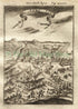 1719 Manesson Mallet Agra, India, Antique Print published by Johann Adam Jung