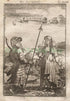1719 Manesson Mallet "Georgiens" People Costume, Georgia, Antique Print published by Johann Adam Jung