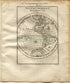 1719 Manesson Mallet "Nouveau Continent" Western Hemisphere, World Map, North South America, California Island, Antique Print