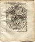 1719 Manesson Mallet "Ancien Continent Avec Plusieurs Isles" Eastern Hemisphere, Australia Africa Europe Asia World Map