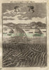 1719 Manesson Mallet "Vaisseaux de l'Ameriq" South America, Sailing Boats, Rafts, Antique Print