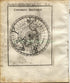 1719 Manesson Mallet "Continent Arctique" North Pole, Arctic, Northern Hemisphere, North America, Asia, Europe, World Map, Antique Print