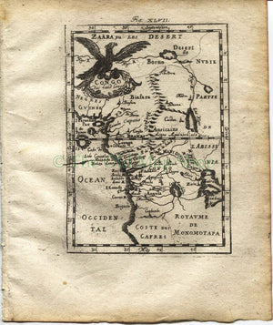 1719 Manesson Mallet "Congo" Nigeria, Cameroon, Gabon, Angola, Africa, Antique Map, Print