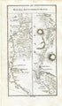 1778 Taylor & Skinner Antique Ireland Road Map 69/70 Tulsk Bellanagare Frenchpark Ballaghaderreen Bellaghy Swinford Foxford Ballina Killala