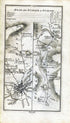 1778 Taylor & Skinner Antique Ireland Road Map 137/138 Ballyragget Castlecorner Dublin Terenure Blessington Russborough Wicklow Kilkenny