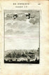 1683 Manesson Mallet "Chamberi" Chambery, Savoie, Auvergne-Rhône-Alpes, France, Bird's-eye View, Antique Print, Engraving