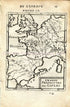 1683 Manesson Mallet "Grande Prefecture des Gaules" Territory of the Gaules, Spain, France, Germany, Italy, Antique Map Print Engraving