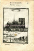 1683 Manesson Mallet "Notre Dame de Paris" Paris, Cathedral, France, View, Antique Print, Engraving