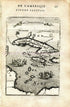 1683 Manesson Mallet "Is. de Cuba et de Jamaica" Cayman Islands, Florida, Bahamas, Mexico Coast, Antique Map Print Engraving