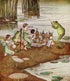 1925 Ida Rentoul Outhwaite Antique Fairy Print (The Jazz Band) Frog, Toad, Vintage Book Plate, from The Enchanted Forest