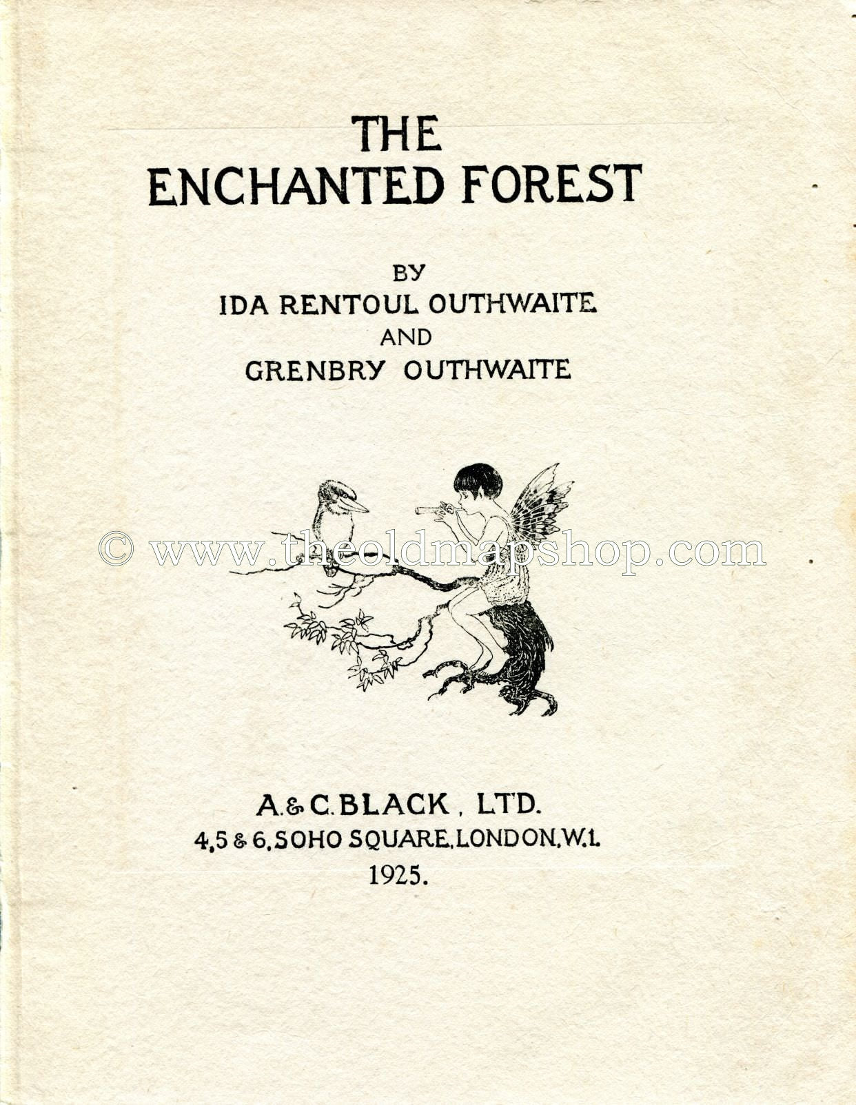 1925 Ida Rentoul Outhwaite Antique Fairy Print (The Dance) Vintage Book Plate, from The Enchanted Forest