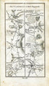 1778 Taylor & Skinner Antique Ireland Road Map 191/192 Borrisoleigh, Castleotway, Knockalton, Nenagh, Beechwood, Birr, Templemore, Tipperary