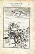 1683 Manesson Mallet "Dublin" Town Plan, Ireland, Antique Map Print Engraving