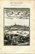 1683 Manesson Mallet "Vienne" Vienna, Wien, Austria, Bird's-eye View, Antique Print, Engraving