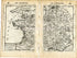 1683 Manesson Mallet "Ancienne Gaule" Ancient Gaul, Roman Towns in Europe, Gaules Antique Map Print Engraving