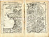 1683 Manesson Mallet "Ancienne Gaule" Ancient Gaul, Gaules, France, Roman Towns in Europe, Antique Map