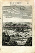 1683 Manesson Mallet "Paris" France, Bird's-eye View, Antique Print, Engraving