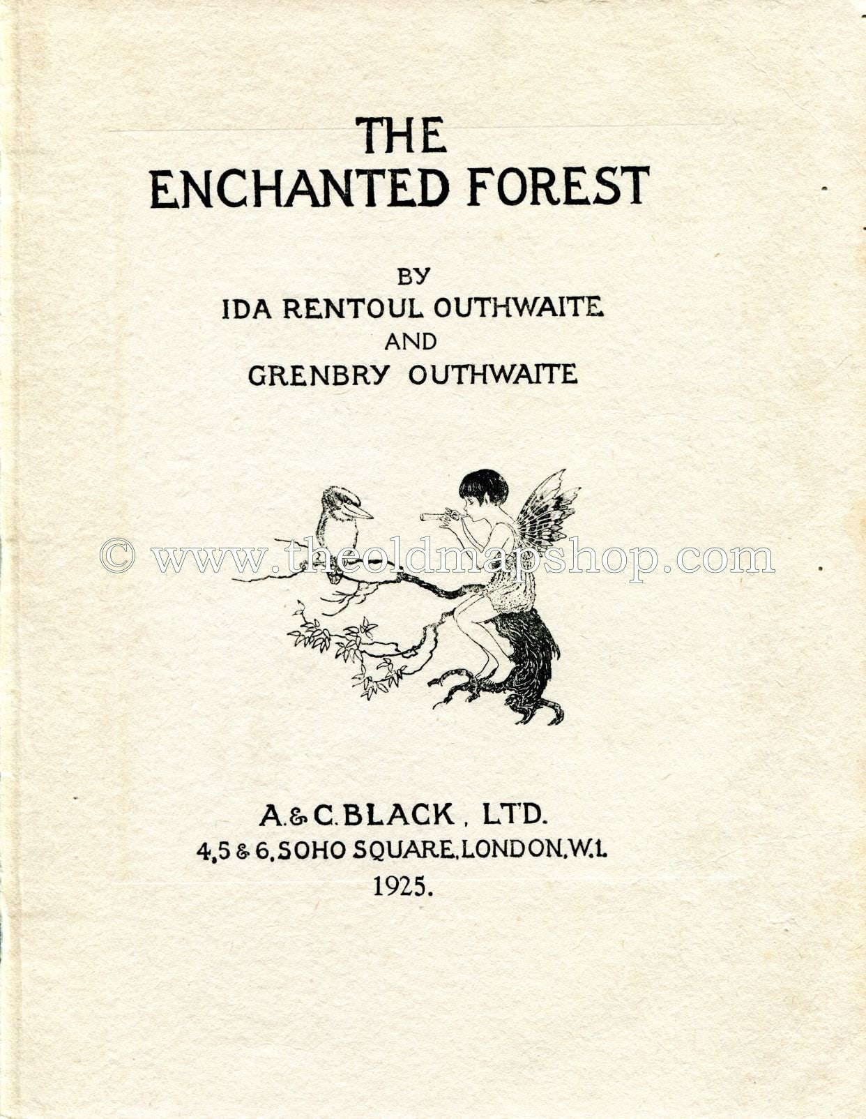 1925 Ida Rentoul Outhwaite Antique Fairy Print (The Jazz Band) Frog, Toad, Vintage Book Plate, from The Enchanted Forest