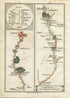 1790 John Cary Antique Road Map 57/58 Ditton, Maidstone, Lewisham, Southend, Bromley, Bromley Common, London