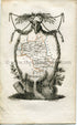 1823 Perrot Map of AVEYRON France, Antique Map, Print. Outline Original Hand Colouring.