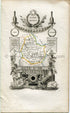 1823 Perrot Map of Côte-d'Or, France, Antique Map, Print. Outline Original Hand Colouring.