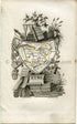 1823 Perrot Map of EURE, France, Antique Map, Print. Outline Original Hand Colouring.