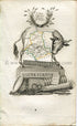 1823 Perrot Map of Haute-Vienne, France, Antique Map, Print. Outline Original Hand Colouring.