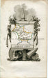 1823 Perrot Map of Loir-et-Cher, France, Antique Map, Print. Outline Original Hand Colouring.