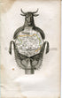 1823 Perrot Map of Morbihan, France, Antique Map, Print. Outline Original Hand Colouring.