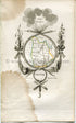 1823 Perrot Map of Vienne, France, Antique Map, Print. Outline Original Hand Colouring.