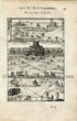 1702 Manesson Mallet Antique Print, Engraving - Surveyors, Surveying, Chateau, Graphometer, Trigonometry, Geometry - No.24 - The Old Map Shop