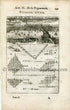 Rare 1702 Manesson Mallet Antique Map, Print, Engraving - Perspective, Bird's-eye View, London, England- No.108