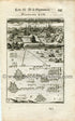 Rare 1702 Manesson Mallet Antique Map, Print, Engraving - Perspective, Bird's-eye View, Copenhagen, Denmark- No.109