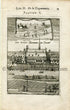 1702 Manesson Mallet Antique Print, Engraving - Convent Bonshommes, Convent of the Minimes de Nigeon, Passy, Paris - No.5 - The Old Map Shop