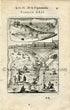 1702 Manesson Mallet Antique Print, Engraving - Surveyors, Surveying, Graphometer, Chateau, Trigonometry, Geometry - No.22 - The Old Map Shop