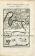 1702 Manesson Mallet Antique Map, Print, Engraving - Carte des Environs de Paris, River Seine, France - No.79