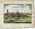1634 Nicolas Tassin Antique Print, View Gallardon, Eure-et-Loir, France Carte, Map