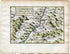1634 Nicolas Tassin Antique Map Montmelian, Fort Barraux, Chambery, Miolans, Pontcharra, La Buissiere, Le Cheylas, La Rochette, France Carte